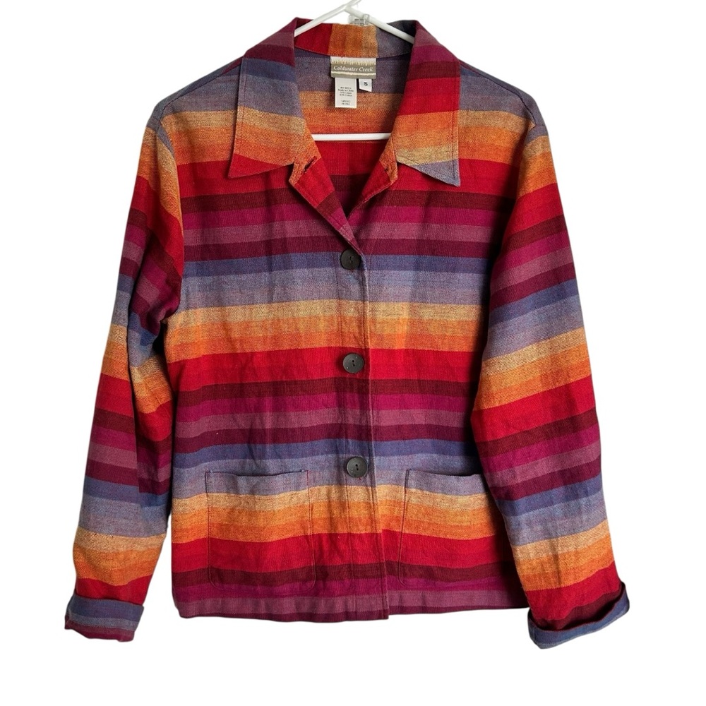 Vintage Coldwater Creek desert‎ colored buttoned up “shacket” women’s size Small